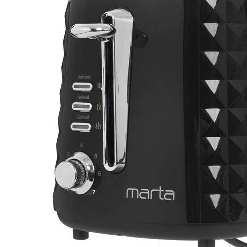 Купить Тостер MARTA MT-1720 черный  5333449. Характеристики, отзывы и цены в Донецке