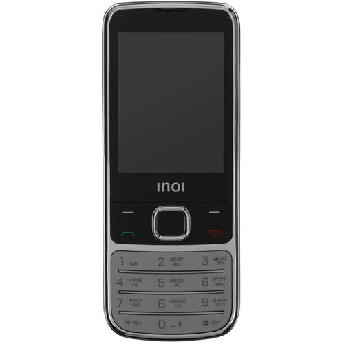 Купить Сотовый телефон INOI 243 серебристый/черный  8147133. Характеристики, отзывы и цены в Донецке
