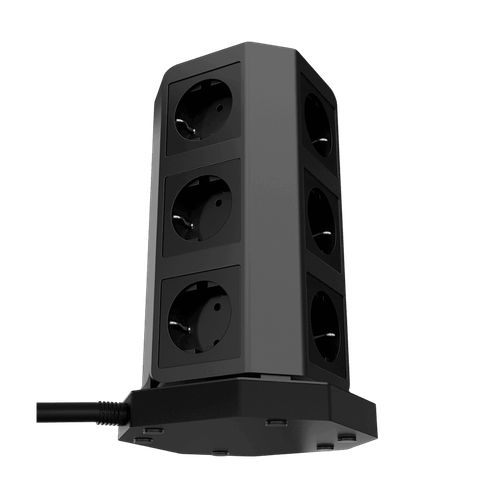 Купить Сетевой фильтр AGNI TP-VD5U9E-C черный  9289332. Характеристики, отзывы и цены в Донецке