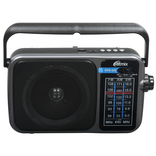 Купить Радиоприемник Ritmix RPR-320 серый  9201115. Характеристики, отзывы и цены в Донецке