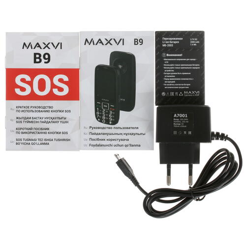 Купить Сотовый телефон Maxvi B9 красный  4714229. Характеристики, отзывы и цены в Донецке