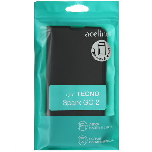 Купить Чехол-книжка  Aceline Kors для Tecno SPARK GO 2 черный  9270782. Характеристики, отзывы и цены в Донецке