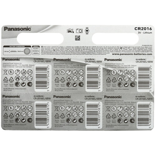Купить Батарейка Panasonic Lithium CR2016  9220287. Характеристики, отзывы и цены в Донецке