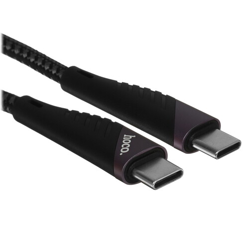 Купить Кабель круглый Hoco USB Type-C - USB Type-C черный 1.5 м  5635393. Характеристики, отзывы и цены в Донецке