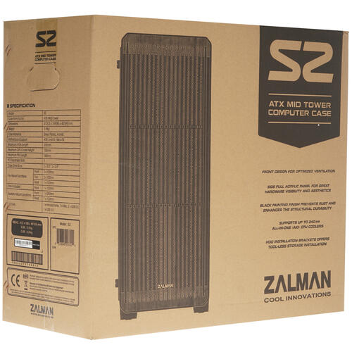 Купить Корпус ZALMAN S2  черный  1317344. Характеристики, отзывы и цены в Донецке