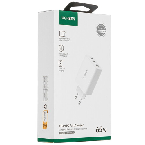 Купить Сетевое зарядное устройство Ugreen CD275 белый  5478761. Характеристики, отзывы и цены в Донецке