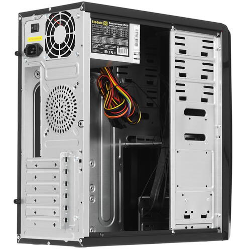 Купить Корпус ExeGate CP-601-CP400 [4895205102675] черный  8188245. Характеристики, отзывы и цены в Донецке