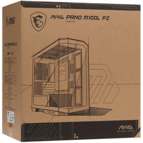 Купить Корпус MSI MAG PANO M100L PZ  черный  5450139. Характеристики, отзывы и цены в Донецке