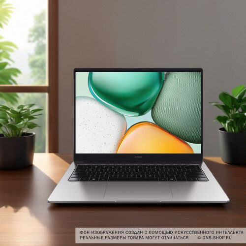 Купить 14" Ноутбук HONOR MagicBook X14 2025 серый  5608566. Характеристики, отзывы и цены в Донецке