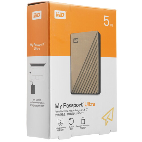 Купить 5 ТБ Внешний HDD WD My Passport Ultra  5433334. Характеристики, отзывы и цены в Донецке