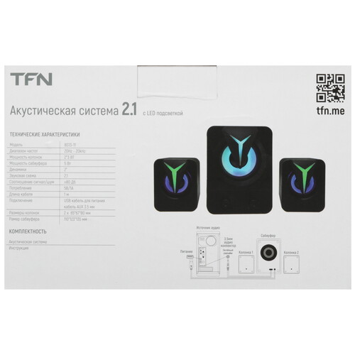Купить Колонки TFN BS13-11 черный  5634141. Характеристики, отзывы и цены в Донецке