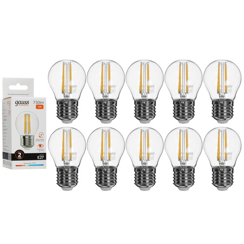 Купить Комплект филаментных ламп Gauss Filament Elementary 52212  5613133. Характеристики, отзывы и цены в Донецке