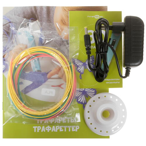 Купить 3D-ручка с пластиком FinePower RP101B  желтый  4780321. Характеристики, отзывы и цены в Донецке