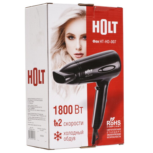 Купить Фен Holt HT-HD-007 черный  9284879. Характеристики, отзывы и цены в Донецке