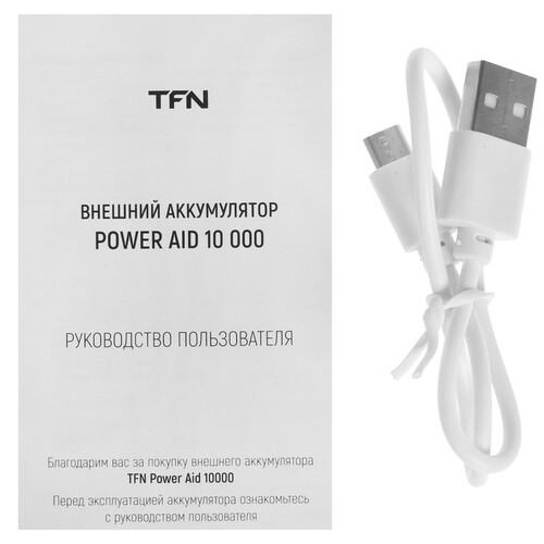 Купить Портативный аккумулятор TFN PowerAid белый  5000389. Характеристики, отзывы и цены в Донецке