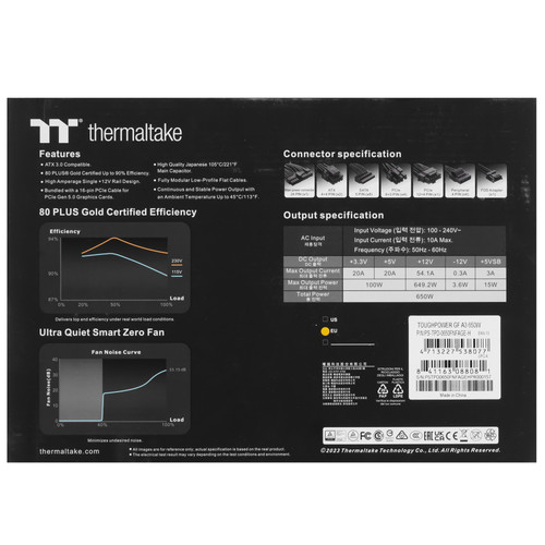 Купить Блок питания Thermaltake TOUGHPOWER GF A3 Gold 650W - TT Premium Edition [PS-TPD-0650FNFAGE-H] черный  5455404. Характеристики, отзывы и цены в Донецке