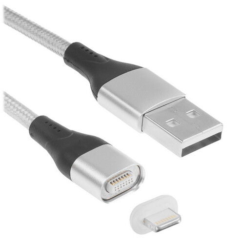 Купить Кабель круглый JETACCESS Lightning 8-pin - USB 2.0 Type-A серебристый 2 м  5617839. Характеристики, отзывы и цены в Донецке