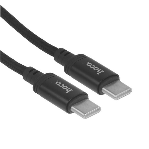 Купить Кабель круглый Hoco USB Type-C - USB Type-C черный 1 м  9238045. Характеристики, отзывы и цены в Донецке