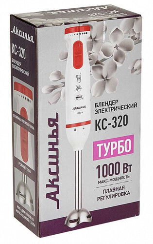 Купить Блендер погружной Аксинья КС-320 белый  9050510. Характеристики, отзывы и цены в Донецке