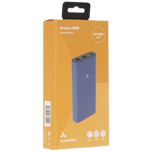Купить Портативный аккумулятор Accesstyle Arnica 20M синий  5042790. Характеристики, отзывы и цены в Донецке