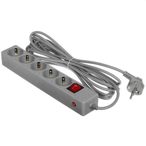 Купить Сетевой фильтр Perfeo POWER+ PF-PP-5/5.0-G серый  9172325. Характеристики, отзывы и цены в Донецке