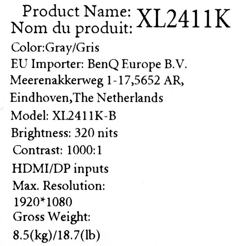 Купить 24" Монитор BenQ Zowie XL2411K черный  5473900. Характеристики, отзывы и цены в Донецке