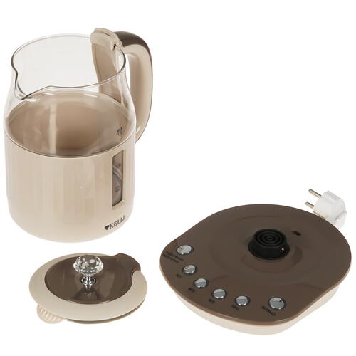 Купить Электрочайник KELLI KL-1373 бежевый  5356616. Характеристики, отзывы и цены в Донецке