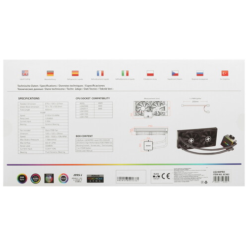 Купить Система охлаждения Xilence LiQuRizer LQ240 PRO черная  5078981. Характеристики, отзывы и цены в Донецке