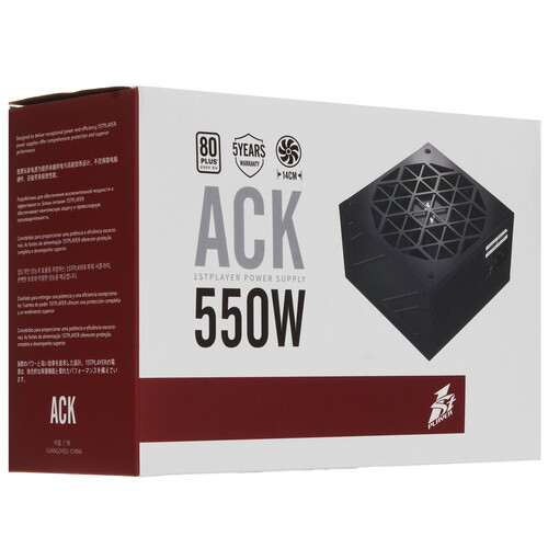 Купить Блок питания 1STPLAYER ACK 550W Black  9227555. Характеристики, отзывы и цены в Донецке