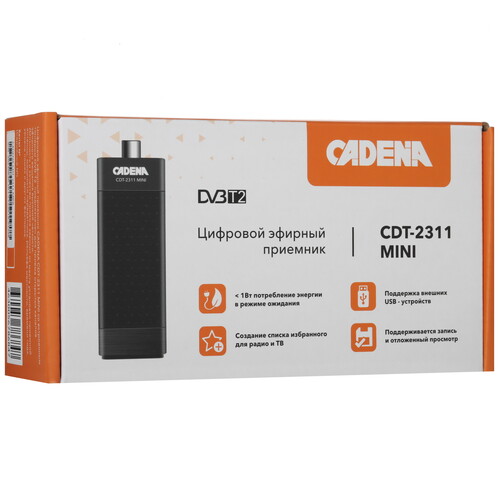 Купить Приставка для цифрового ТВ Cadena CDT-2311 MINI черный  9093560. Характеристики, отзывы и цены в Донецке