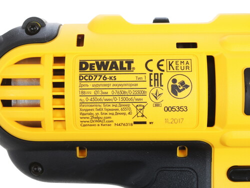 Купить Дрель-шуруповерт DeWalt DCD776S2  1137155. Характеристики, отзывы и цены в Донецке