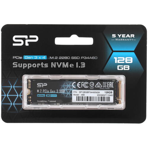 Купить 128 ГБ M.2 NVMe накопитель Silicon Power P34A60 [SP128GBP34A60M28]  4730272. Характеристики, отзывы и цены в Донецке