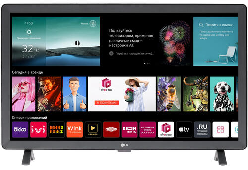 Купить 24" (61 см) LED-телевизор LG 24TQ520S-PZ серый  5430745. Характеристики, отзывы и цены в Донецке