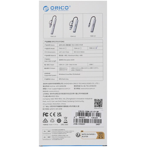 Купить USB-разветвитель ORICO YSB4-U2  5498998. Характеристики, отзывы и цены в Донецке