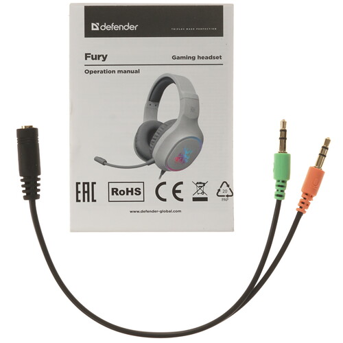 Купить Проводные наушники Defender Fury розовый 2025  9231066. Характеристики, отзывы и цены в Донецке