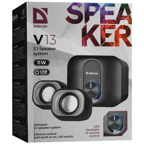 Купить Колонки Defender V13 черный  9204188. Характеристики, отзывы и цены в Донецке