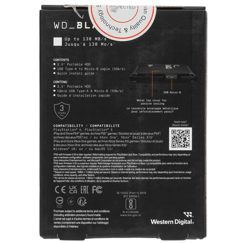 Купить 2 ТБ Внешний HDD WD P10 Game Drive  5616414. Характеристики, отзывы и цены в Донецке