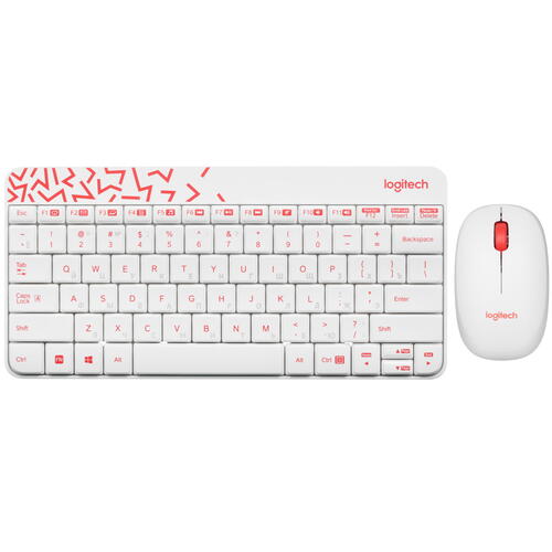 Купить Клавиатура+мышь беспроводная   Logitech MK240 Nano белый  5077016. Характеристики, отзывы и цены в Донецке