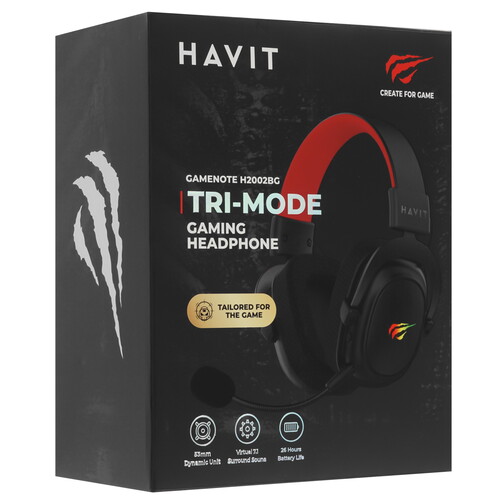 Купить Беспроводные/проводные наушники HAVIT H2002BG черный 2025  9271079. Характеристики, отзывы и цены в Донецке