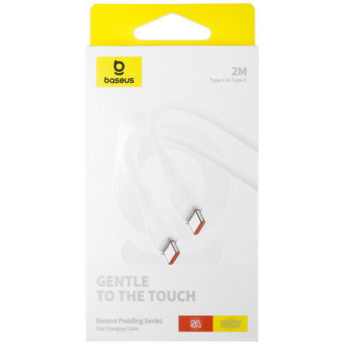 Купить Кабель круглый Baseus USB Type-C - USB Type-C белый 2 м  5495759. Характеристики, отзывы и цены в Донецке