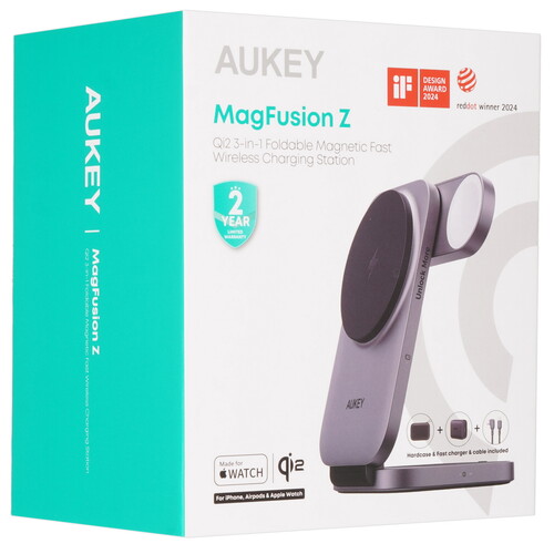 Купить Беспроводное зарядное устройство Aukey MagFusion Z серый  5600088. Характеристики, отзывы и цены в Донецке