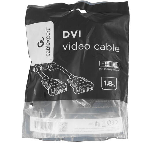 Купить Кабель  Cablexpert DVI-D - DVI-D, 1.8 м  5452150. Характеристики, отзывы и цены в Донецке