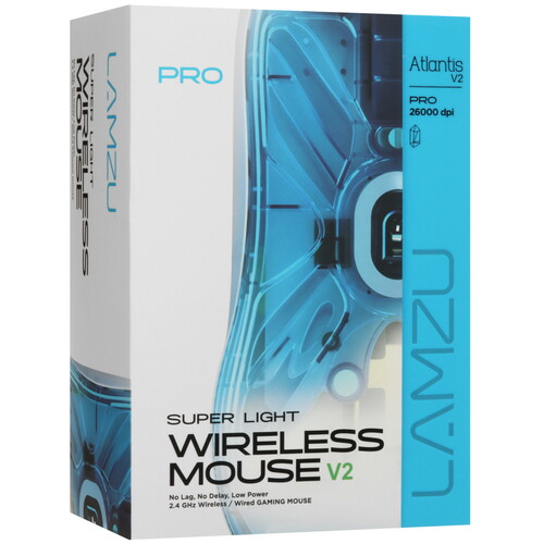 Купить Мышь беспроводная/проводная LAMZU Atlantis V2 PRO Nordic MCU 1К  серый  5440096. Характеристики, отзывы и цены в Донецке