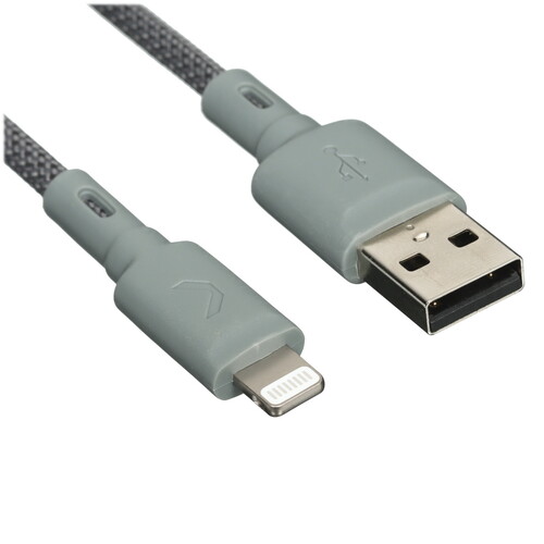 Купить Кабель круглый COMMO Lightning 8-pin MFI - USB 2.0 Type-A серый 1.2 м  5470710. Характеристики, отзывы и цены в Донецке