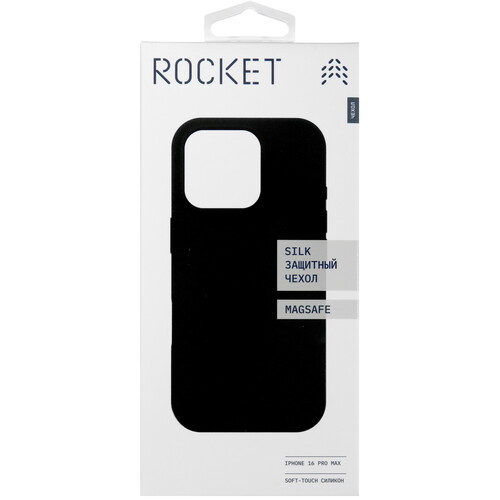 Купить Накладка  Rocket Silk для Apple iPhone 16 Pro Max черный  5474323. Характеристики, отзывы и цены в Донецке