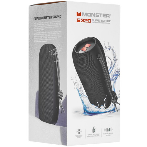 Купить Портативная колонка MONSTER SUPERSTAR s320, черный  9272372. Характеристики, отзывы и цены в Донецке