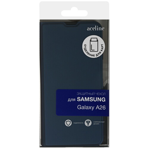 Купить Чехол-книжка  Aceline Kors для Samsung Galaxy A26 синий  5623295. Характеристики, отзывы и цены в Донецке