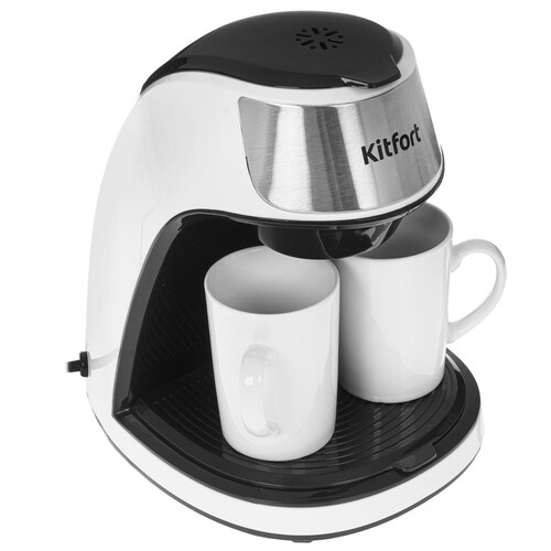 Купить Кофеварка капельная Kitfort KT-7407 белый  9087556. Характеристики, отзывы и цены в Донецке