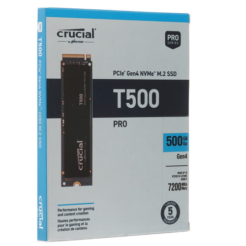 Купить 500 ГБ M.2 NVMe накопитель Crucial T500 Client [CT500T500SSD8]  9155781. Характеристики, отзывы и цены в Донецке