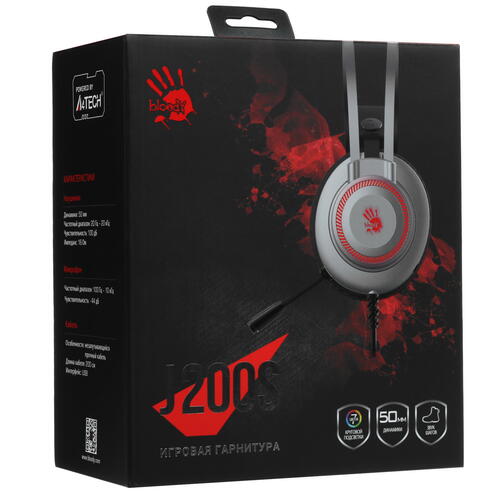 Купить Проводные наушники A4Tech Bloody J200S серый  5080704. Характеристики, отзывы и цены в Донецке